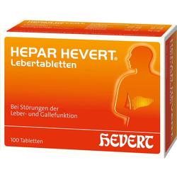 Eine orange Packung Hepartabletten für Leber- und Gallefunktionen.
