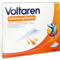 Verpackung eines Schmerzpflasters für Erwachsene und Jugendliche ab 16 Jahren.